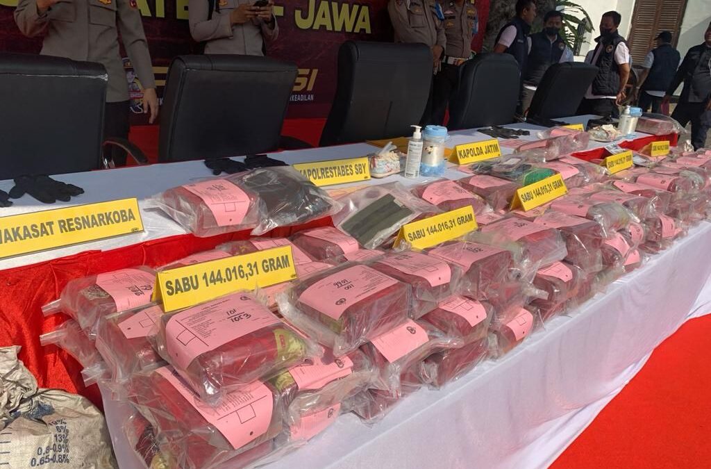 Polrestabes Surabaya amankan sabu ratusan kilo jelang pesta malam tahun baru