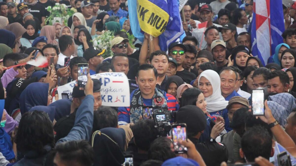 Kampanye di Bojonegoro, AHY siap perjuangkan pupuk murah hingga menangkan Prabowo-Gibran satu putaran