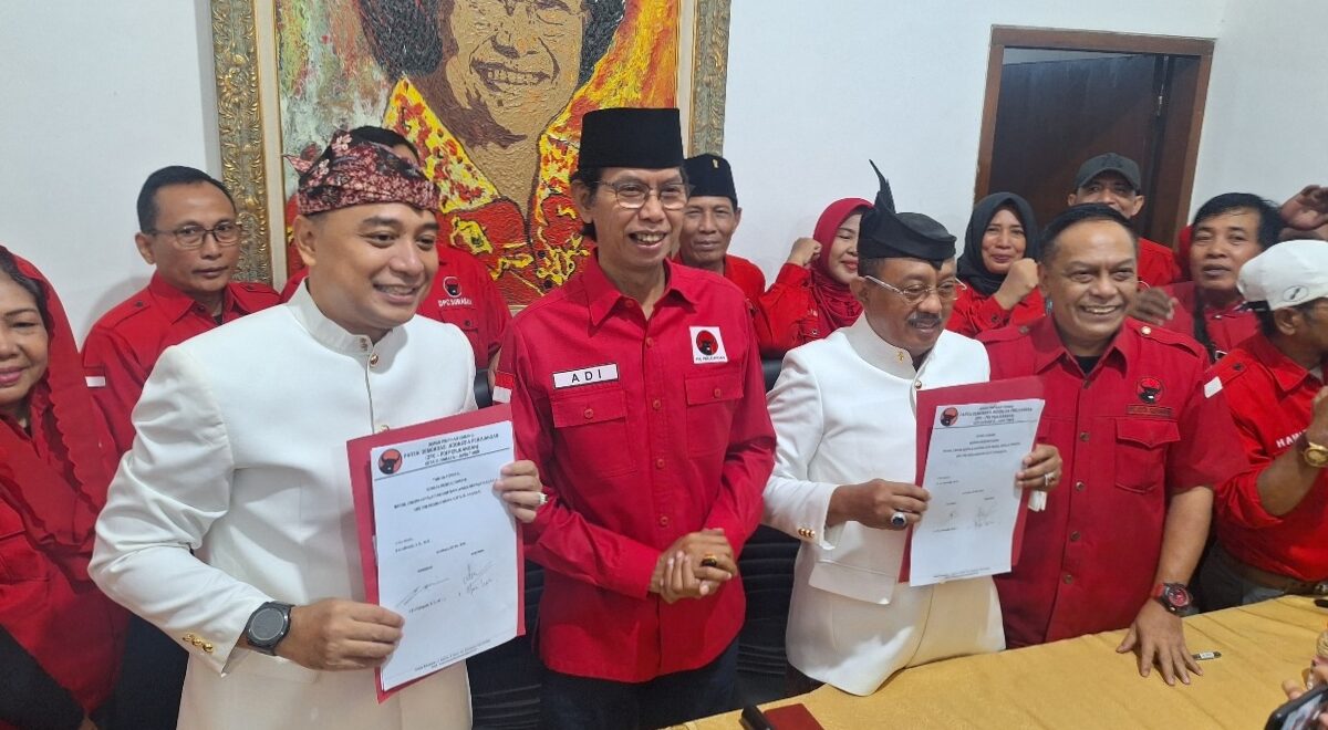 Eri-Armuji daftar Cawali dan Cawawali Kota Surabaya lewat PDIP, pastikan bangun koalisi besar